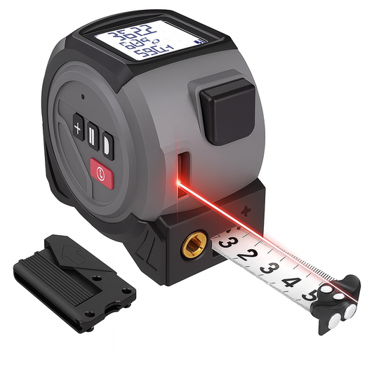 Mainwerk 3-in-1                                  Laser-Entfernungsmesser, Kreuzlinienlaser & Maßband