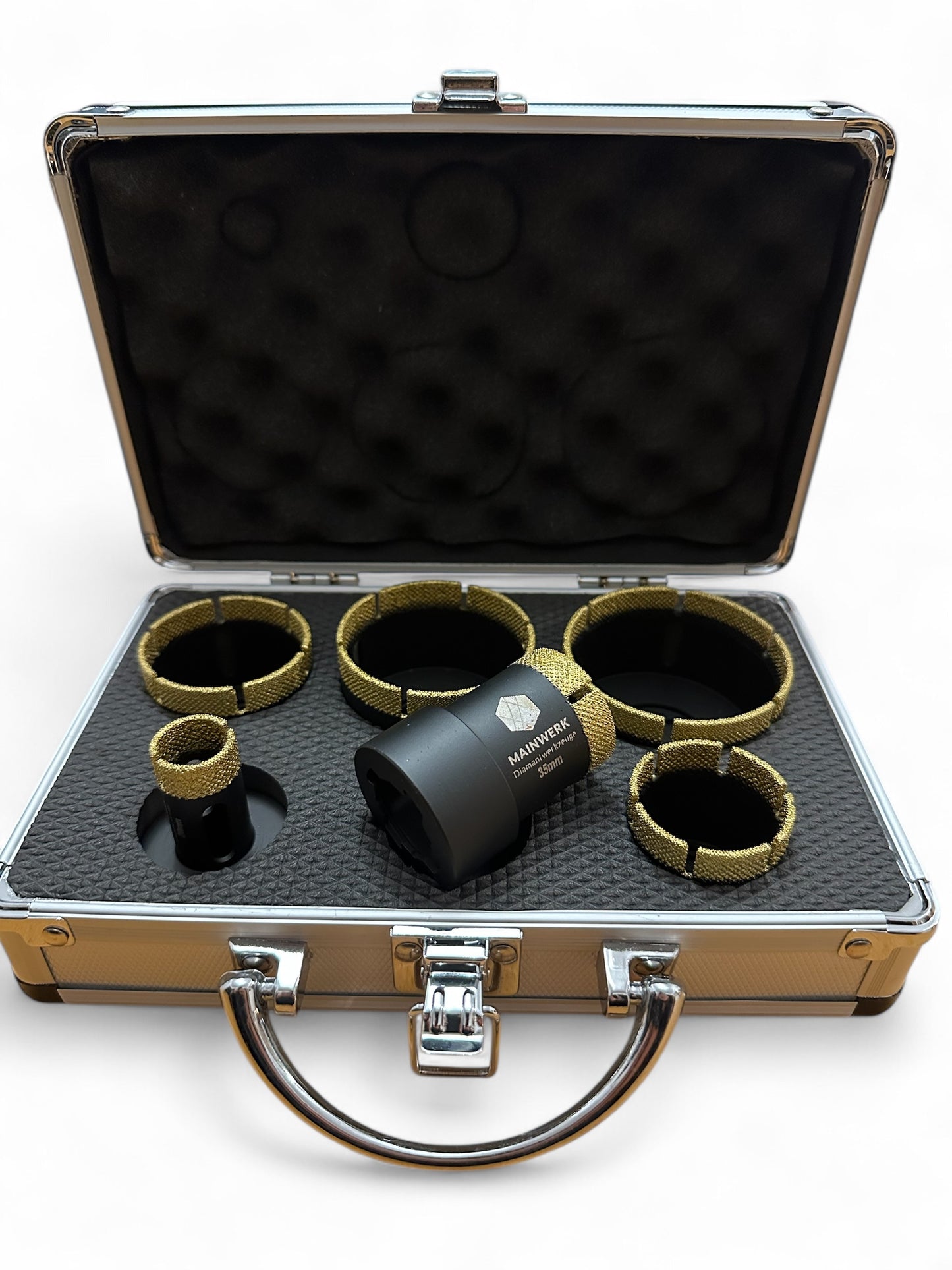 MAINWERK Matrix Diamantbohrkronen X-LOCK Set 6-tlg. im Alu-Koffer