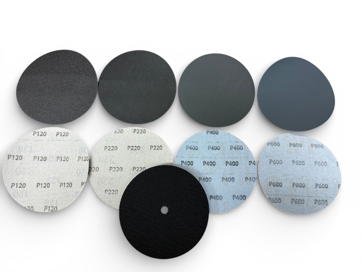 MAINWERK-Schleifpapier aus Siliziumcarbid mit Klett-Rückseite – Ø 125 mm