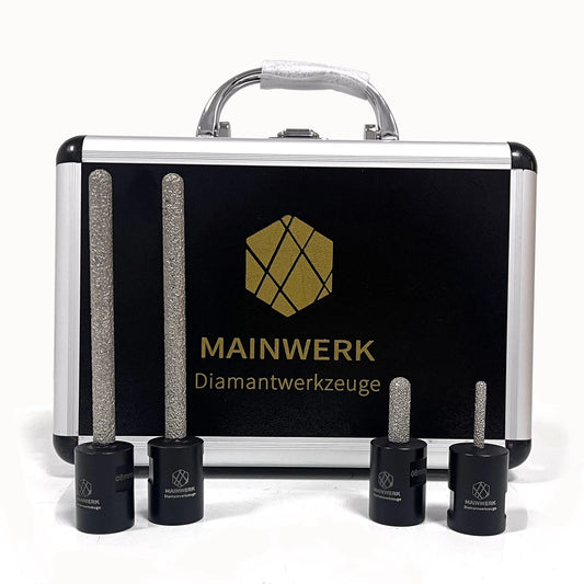 MAINWERK Diamantfräser Kofferset 4-tlg. im Alu-Koffer